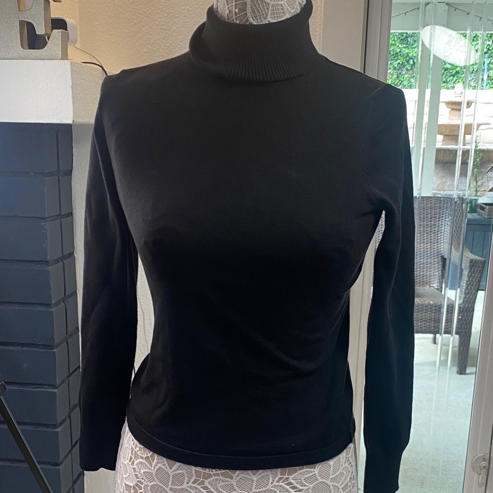 Ann Taylor Black Turtleneck Sweater